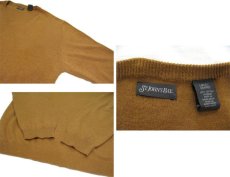 画像3: "St.JOHNS BAY" Light Weight V-Neck Cotton Knit　BROWN　size L (表記 L) (3)