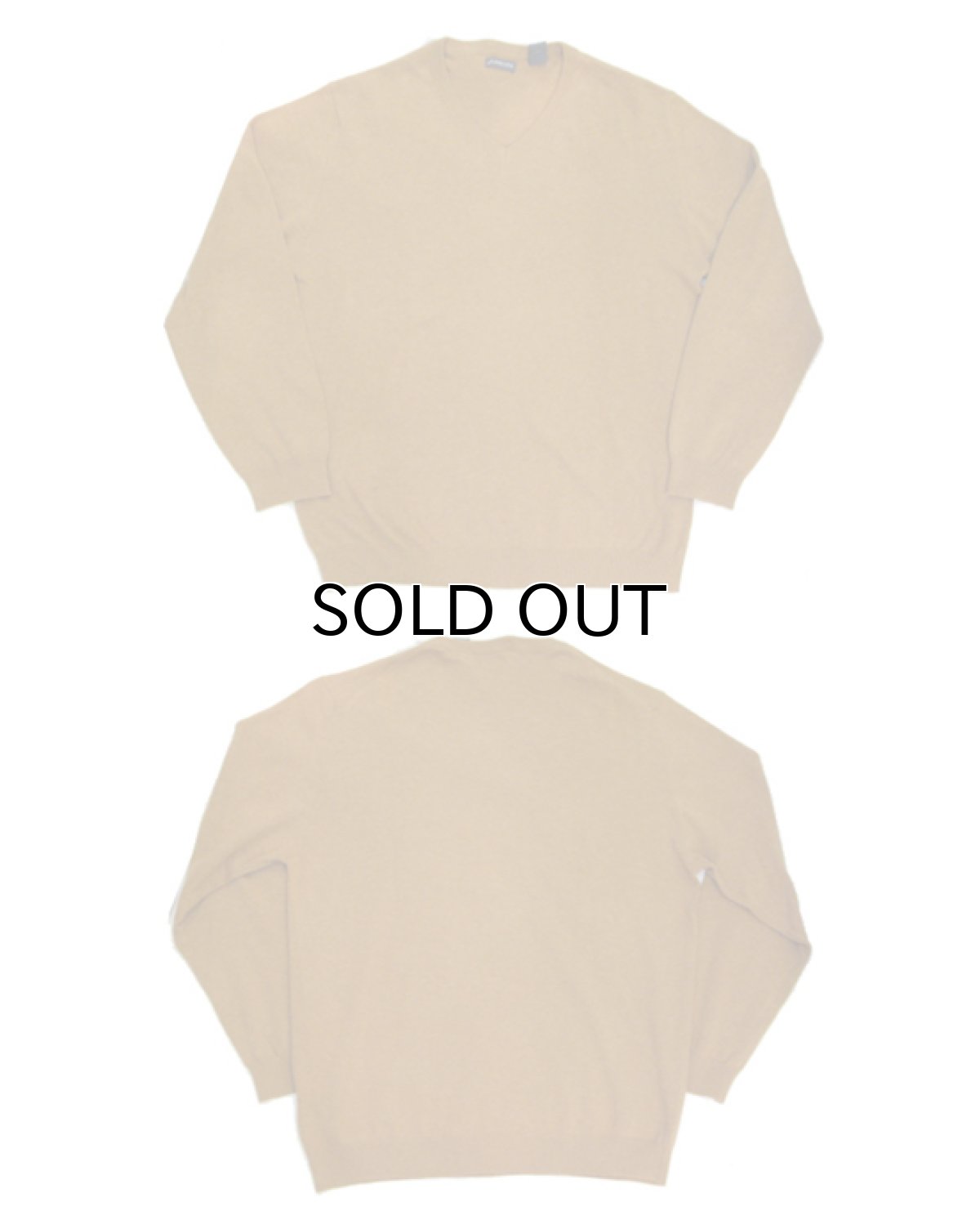 画像4: "St.JOHNS BAY" Light Weight V-Neck Cotton Knit BROWN size L (表記 L) (4)