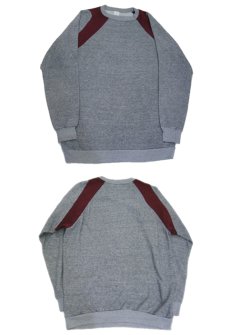 画像4: 1980's Two-Tone Sweat Shirts -made in U.S.A　Heather Grey / Maroon　size L (表記 XL-Tall 48) (4)