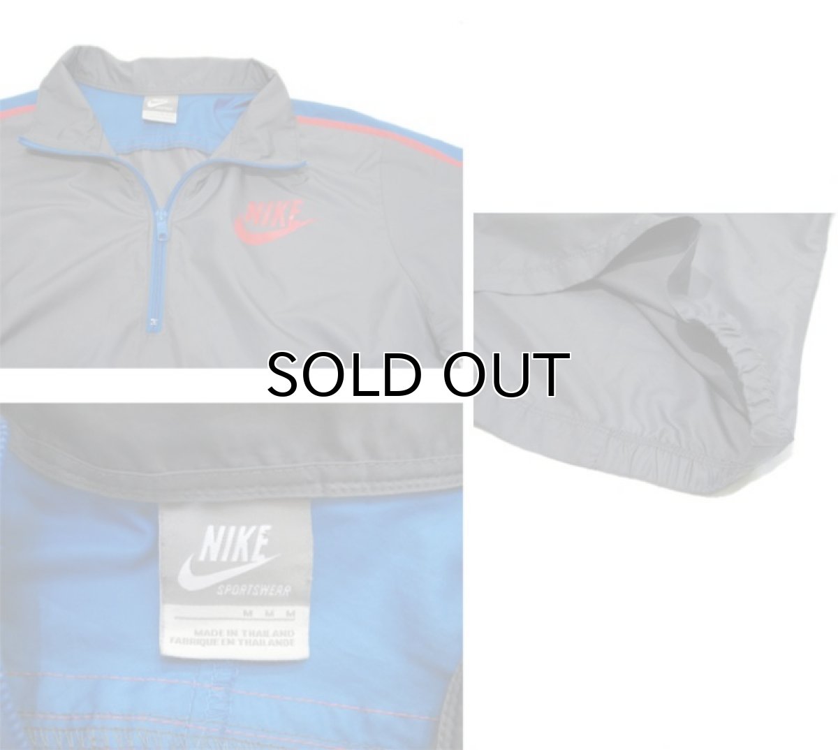 画像4: "NIKE" Nylon Harf Zip Jacket Charcoal Grey size M (表記 M) (4)
