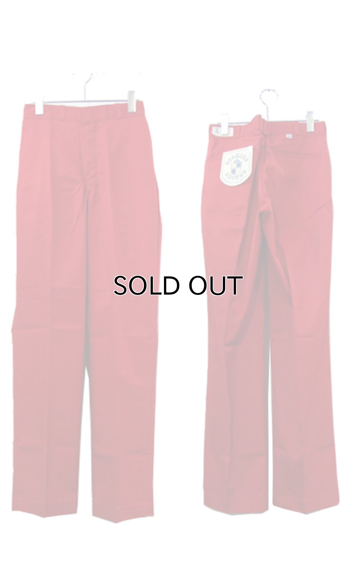 画像2: 1980's "Dickies" Chinos Trousers Dead Stock -made in U.S.A-　RED　size 30 / 31 / 32 (2)