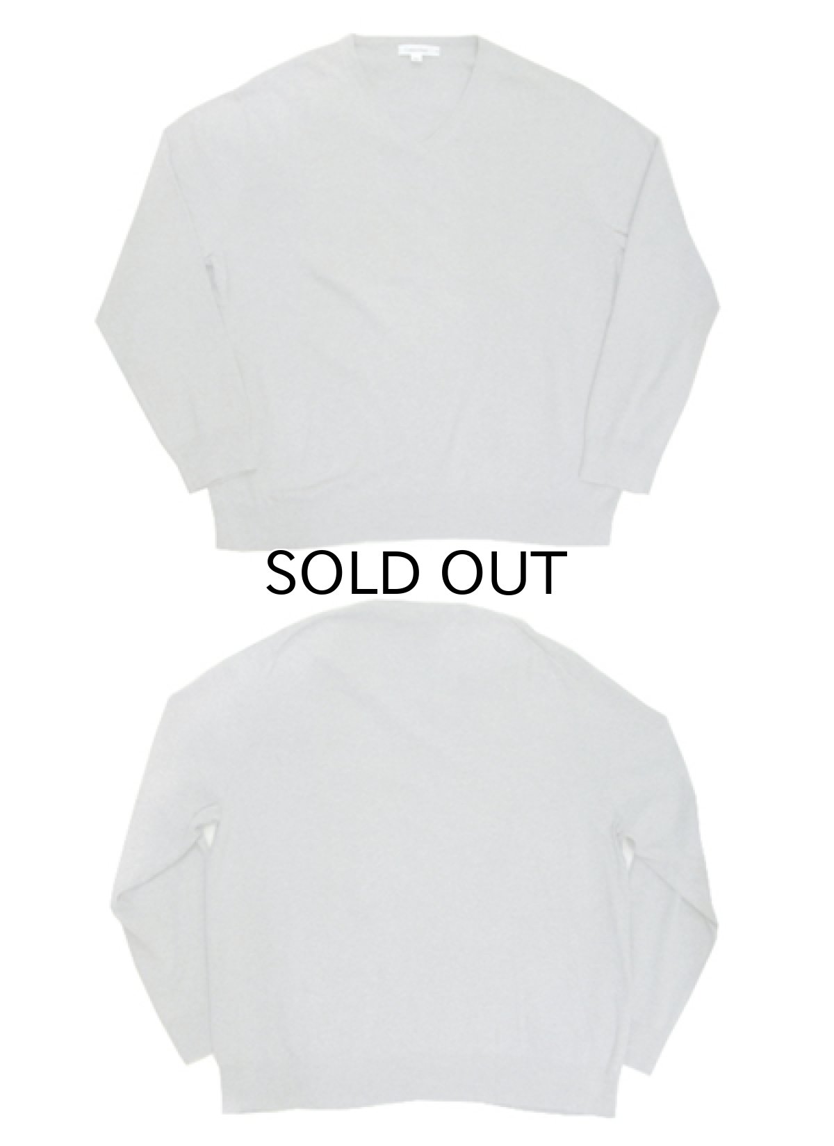 画像4: "Calvin Klein" Light Weight V-Crew Cotton Knit　GREY　size XL (表記 XXL) (4)