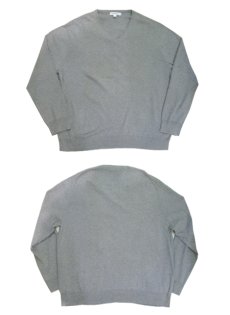 画像4: "Calvin Klein" Light Weight V-Crew Cotton Knit　GREY　size XL (表記 XXL) (4)