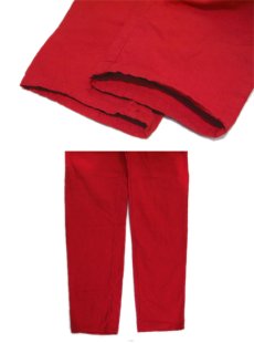 画像5: 1990's Levi Strauss & Co. Two-Tuck Cotton Easy Pants Dead Stock one-washed　RED　size w 32 inch (表記 32 x 32) (5)