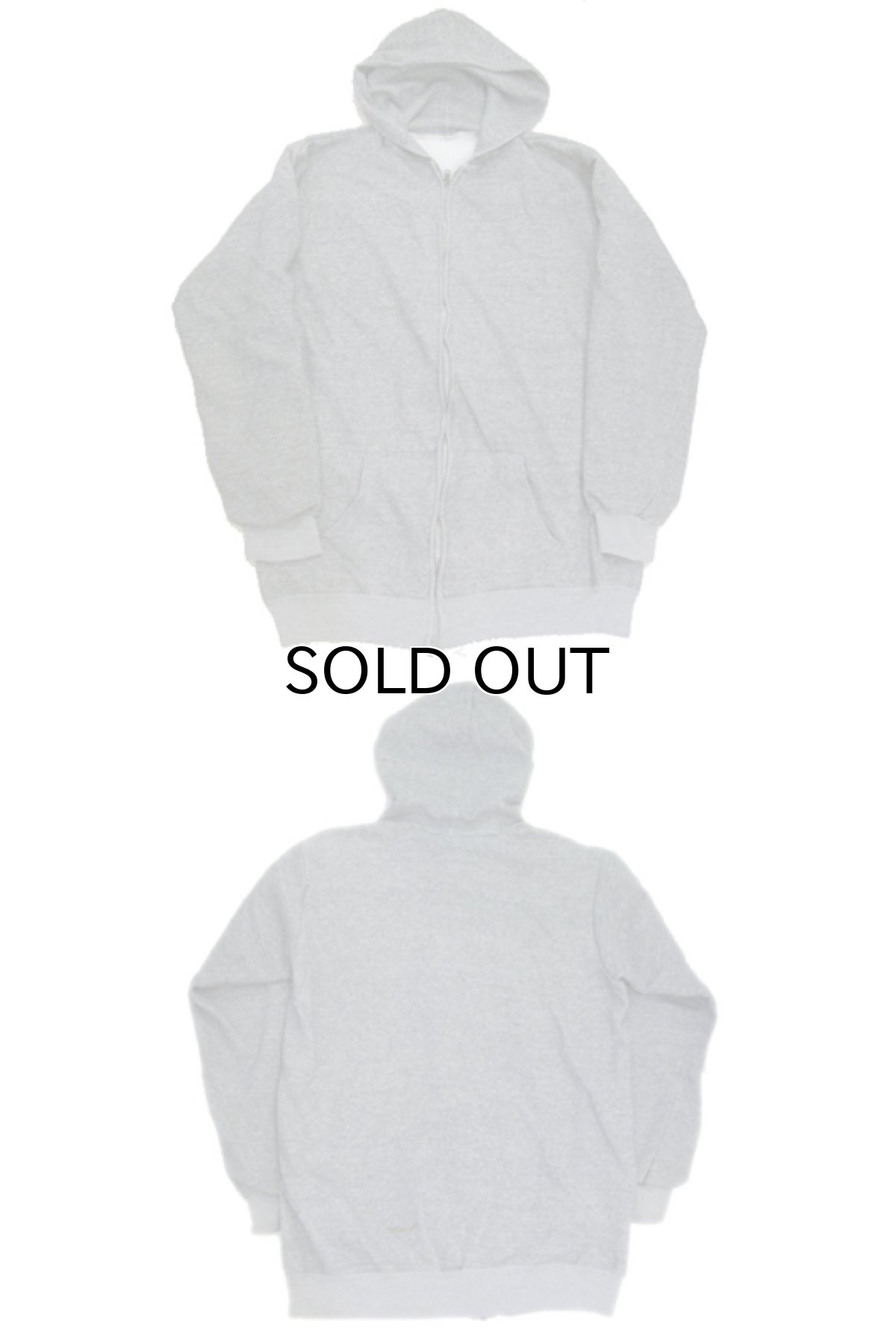 画像4: 1970's Double Face Zip Up Sweat Parka Heather Grey size L (表記 不明) (4)