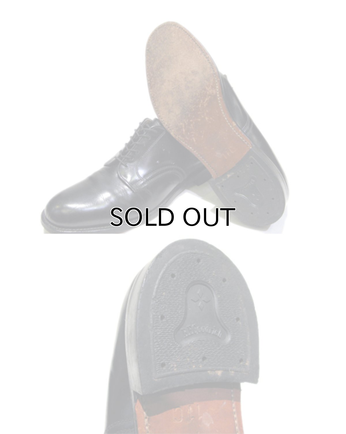 画像3: 1960's Plain Toe Leather Shoes BLACK size 11C (約 28cm) (3)