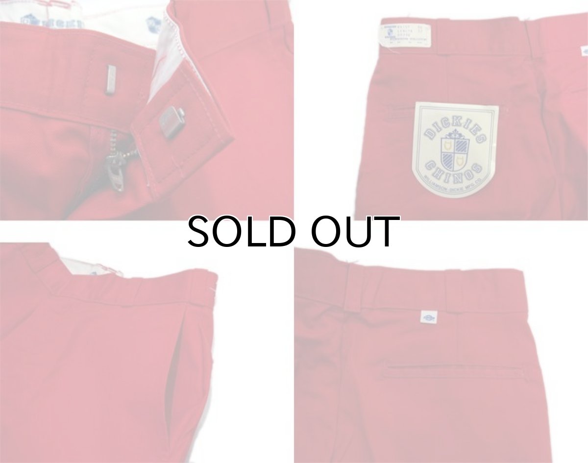 画像4: 1980's "Dickies" Chinos Trousers Dead Stock -made in U.S.A-　RED　size 30 / 31 / 32 (4)