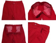 画像3: 1990's Levi Strauss & Co. Two-Tuck Cotton Easy Pants Dead Stock one-washed　RED　size w 32 inch (表記 32 x 32) (3)