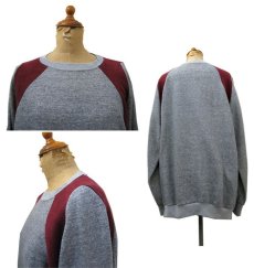 画像3: 1980's Two-Tone Sweat Shirts -made in U.S.A　Heather Grey / Maroon　size L (表記 XL-Tall 48) (3)