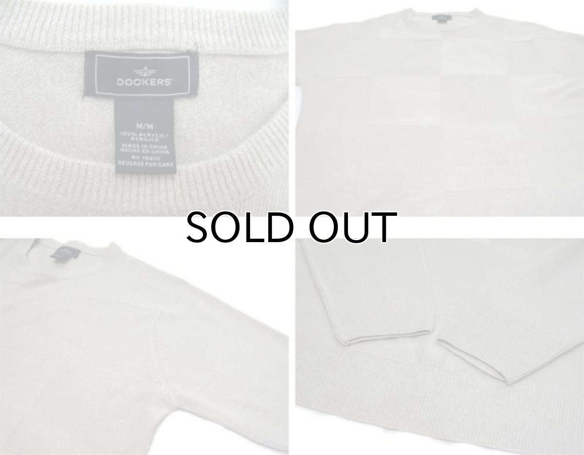 画像3: "Dockers" Light Weight Crew Neck Acrylic Knit　BEIGE　size M (表記 M) (3)