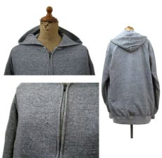 画像2: 1970's Double Face Zip Up Sweat Parka　Heather Grey　size L (表記 不明) (2)