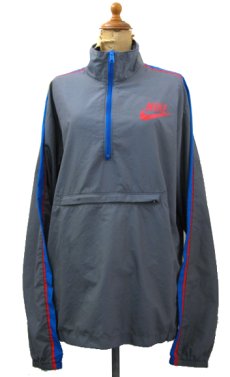 画像1: "NIKE" Nylon Harf Zip Jacket　Charcoal Grey　size M (表記 M) (1)