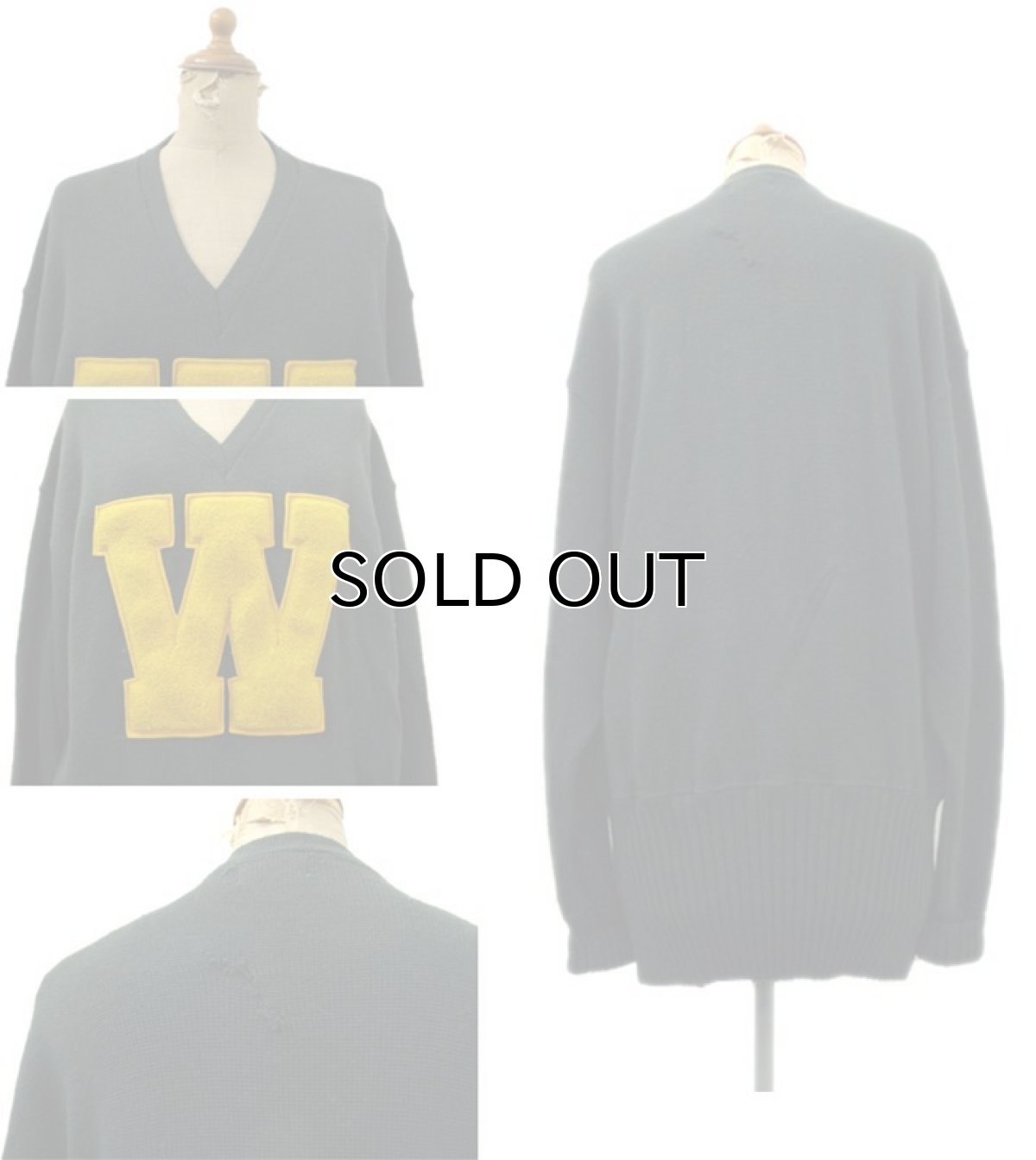 画像2: ~1960's "Detroit Knitting Mills" Virgin Wool Lettered Sweater dark Green size M - L (表記 不明) (2)