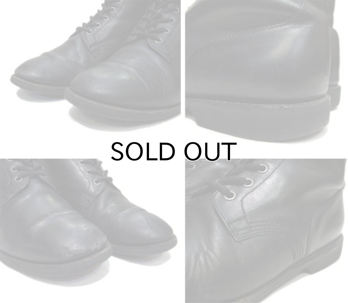 画像4: French Military 7 Hole Race Up Boots　BLACK　size 42 (約 26cm) (4)