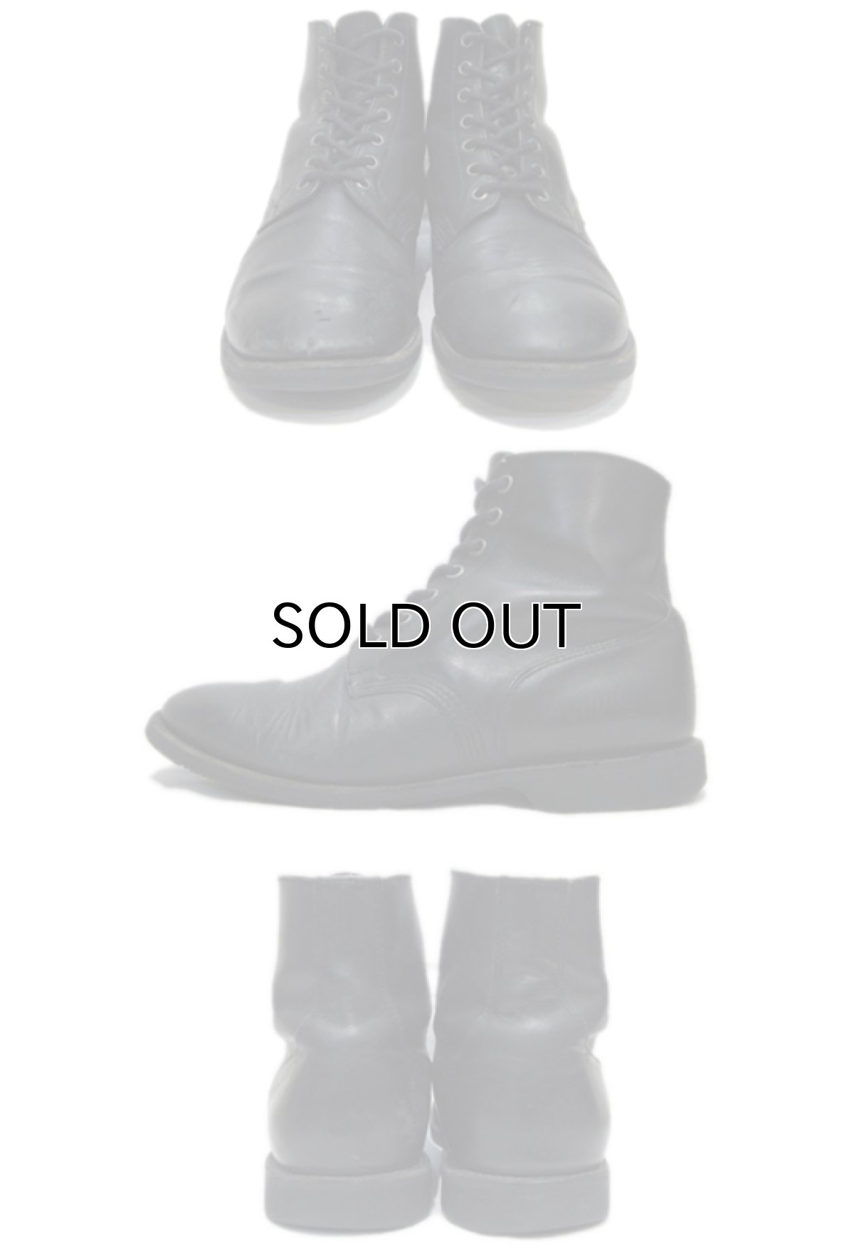 画像2: French Military 7 Hole Race Up Boots　BLACK　size 42 (約 26cm) (2)