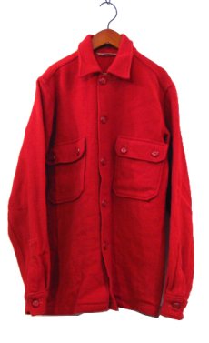 画像1: 1970's "BSA -Boy Scouts of America-" CPO L/S Wool Shirts　RED　size S (表記 不明) (1)