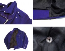 画像5: 1990's "Tripp" Melton Wool Riders Jacket -made in U.S.A-　PURPLE　size M (表記 L) (5)