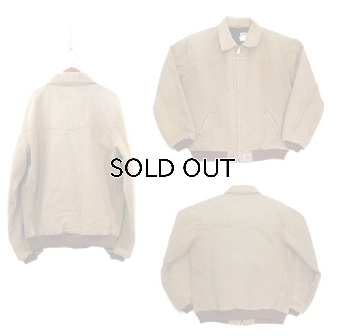 画像2: "Carhartt" Brown Duck Zip Up Jacket　Brown　size M - L (表記 XL Regular ) (2)