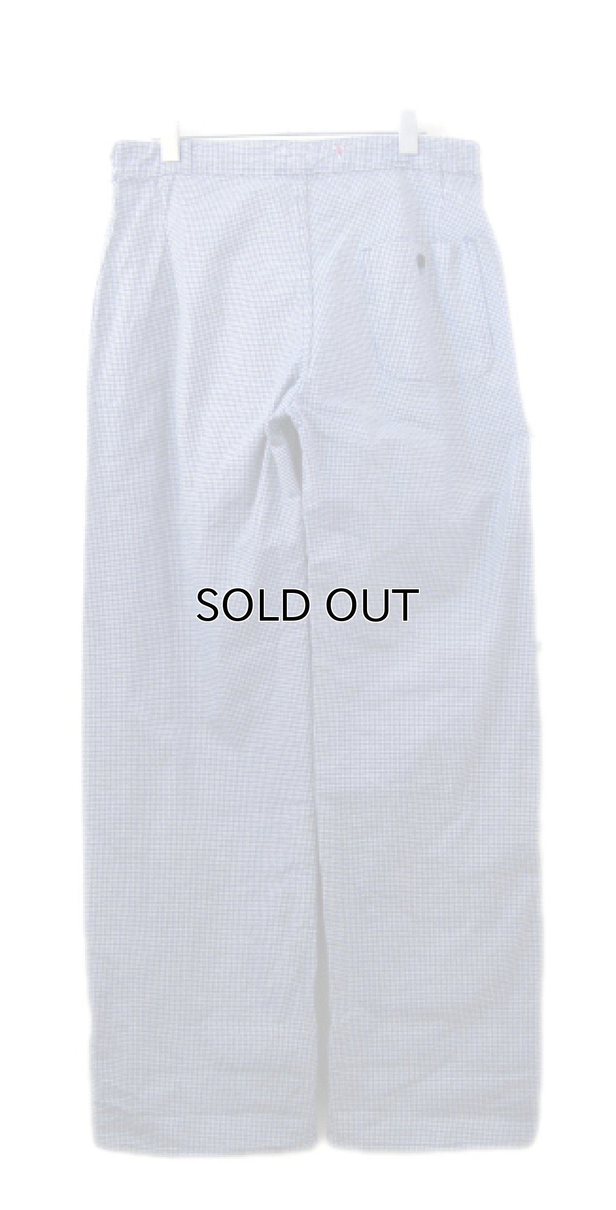 画像2: 1970's French Houds Tooth Check Cotton Cook Trousers Navy / White size w 32.5 inch (表記 不明) (2)