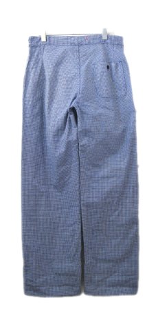 画像2: 1970's French Houds Tooth Check Cotton Cook Trousers　Navy / White　size w 32.5 inch (表記 不明) (2)