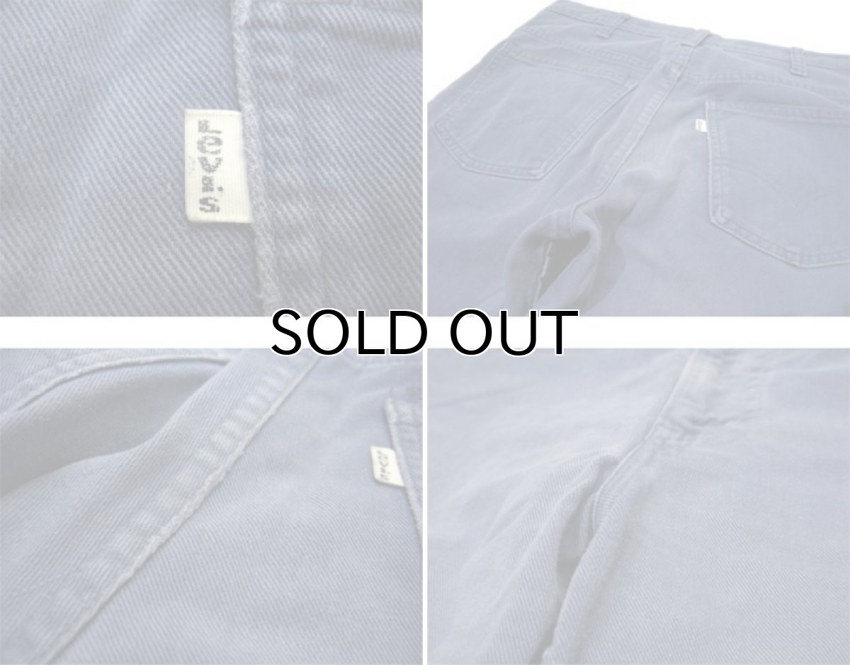 画像5: 1970's Levi Strauss & Co. Lot : 519 Cotton Twill Straight Trousers Fade Navy size w 31.5 inch (表記 w31 x L34) (5)