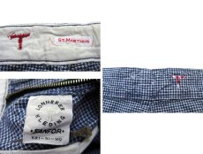画像4: 1970's French Houds Tooth Check Cotton Cook Trousers　Navy / White　size w 32.5 inch (表記 不明) (4)