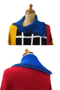 画像3: 1990's "I.B Diffusion" Design Cotton Knit　Multi Color　si ze L - XL (表記 M) (3)