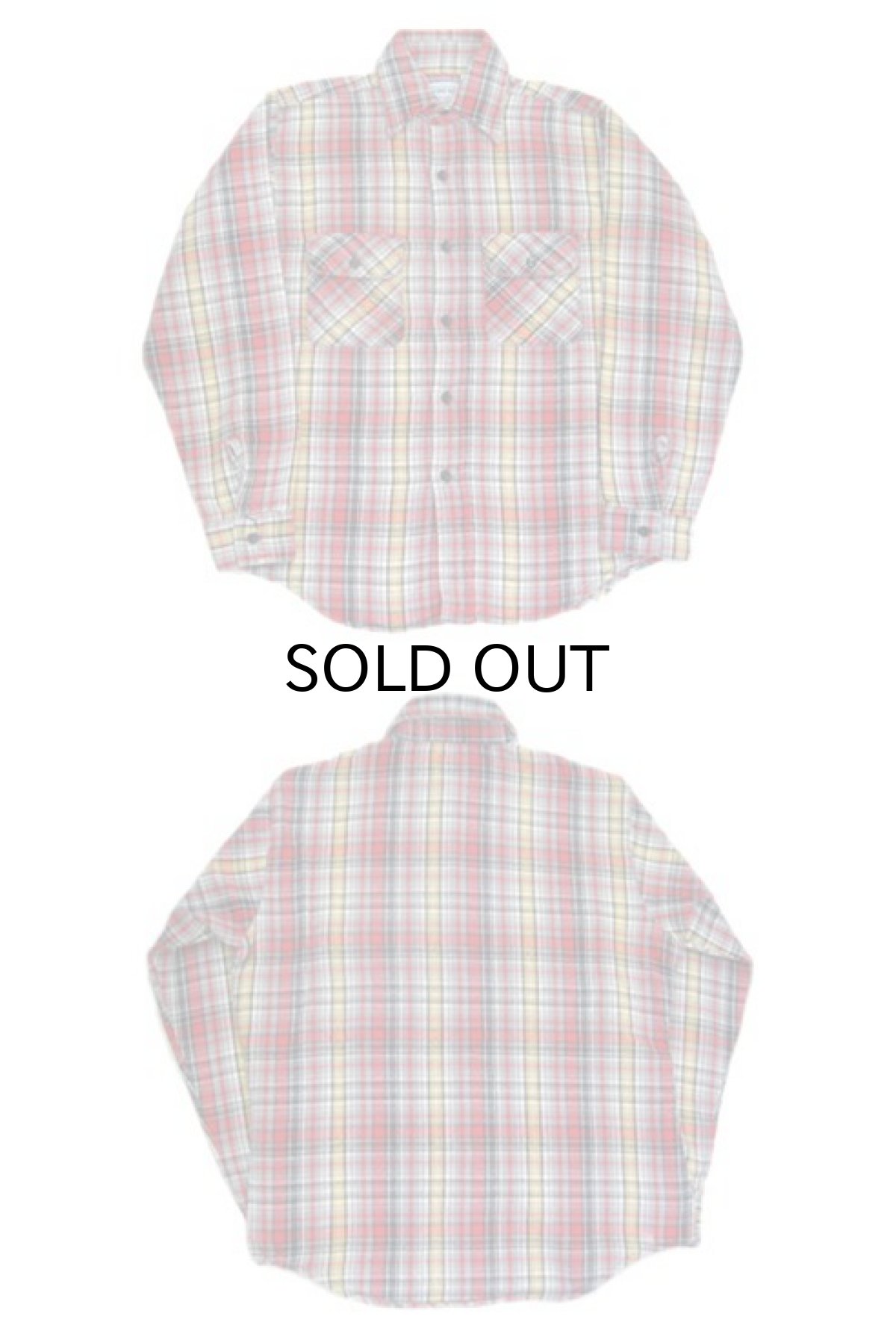 画像3: 1980's "FIVE BROTHER" Heavy Flannel Check Shirts -made in U.S.A- RED size M (表記 M 15 - 15 1/2) (3)