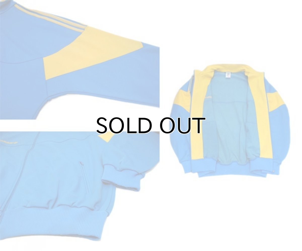 画像5: 1980's "adidas" Jersey Jog Top's made in West Germany Sax Blue / Yellow size L  (表記 52) (5)
