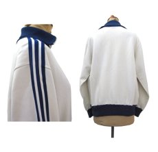 画像3: 1970's "adidas" Jersey Jog Top's made in West Germany　White / Navy　size XS - S 位 (表記 5) (3)