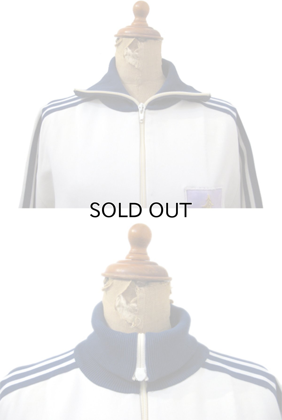 画像2: 1970's "adidas" Jersey Jog Top's made in West Germany White / Navy size XS - S 位 (表記 5) (2)