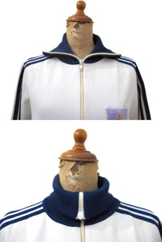 画像2: 1970's "adidas" Jersey Jog Top's made in West Germany　White / Navy　size XS - S 位 (表記 5) (2)