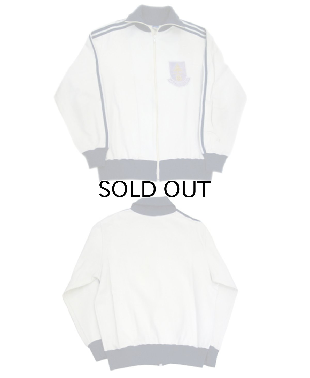 画像4: 1970's "adidas" Jersey Jog Top's made in West Germany White / Navy size XS - S 位 (表記 5) (4)