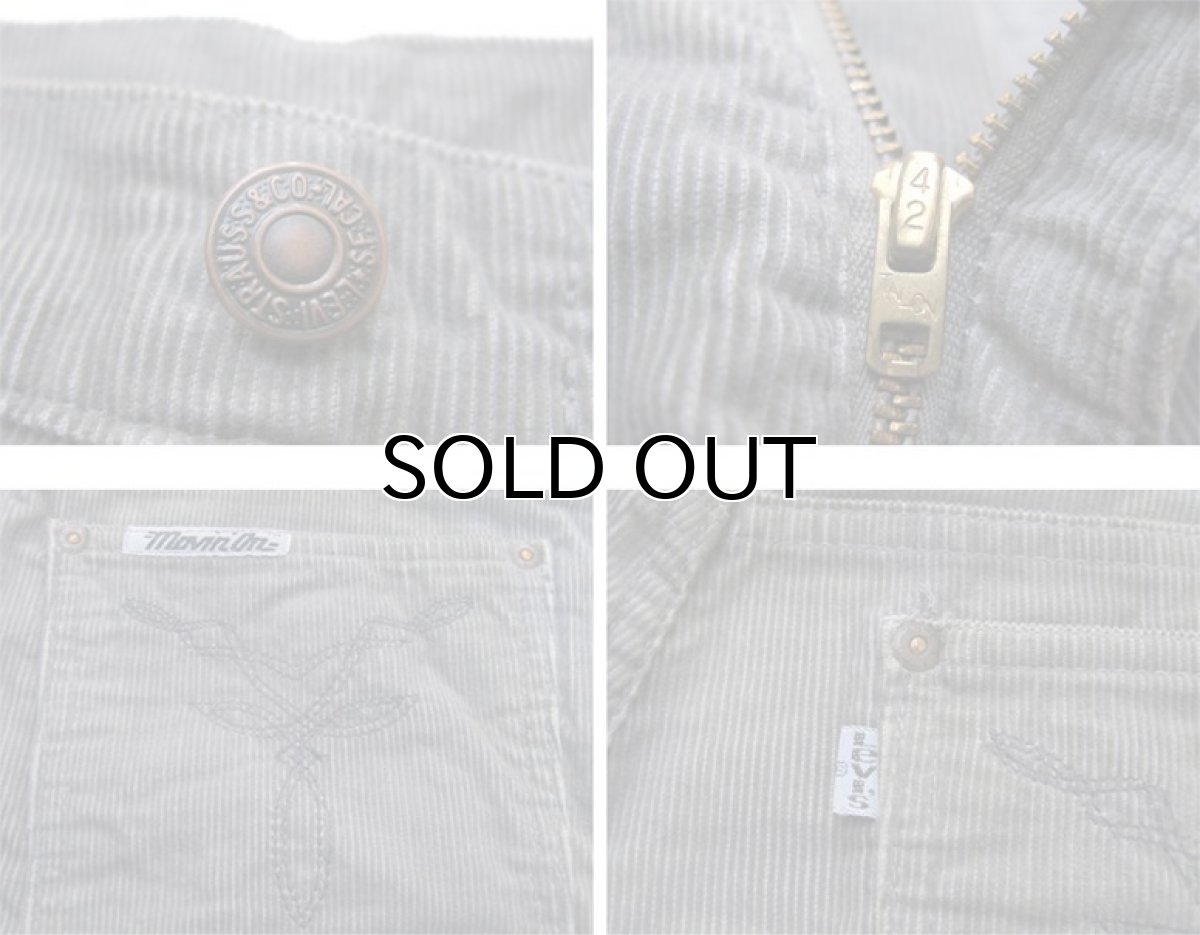 画像4: 1980's Levi Strauss & Co. "Movin On" Boots Cut Corduroy Pants Grey size w 32 inch (表記 w32 x L30) (4)