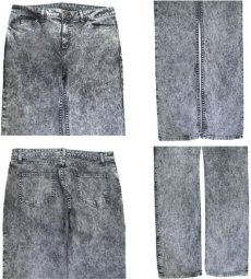 画像3: "American Apparel" Chemical Wash Denim Skinny Pants　Black Denim　size w 32 inch (表記 w 32) (3)