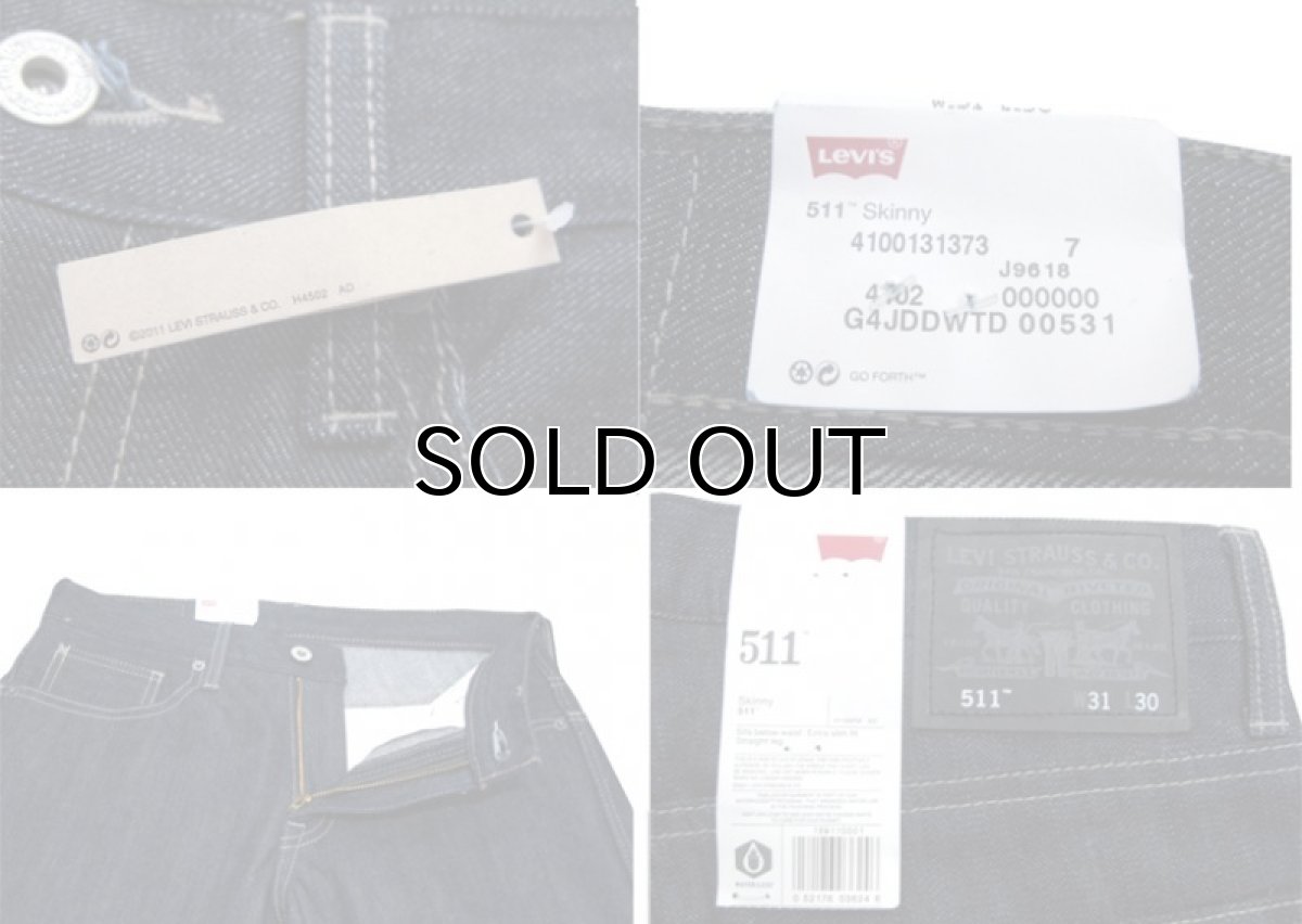 画像3: Levi's 511 Denim Skinny Pants Dead Stock　Blue Denim　size w 32 inch (表記 w31 L30) (3)