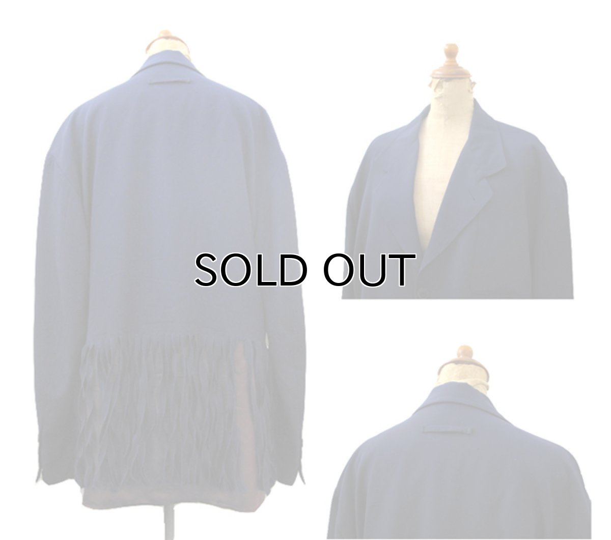 画像2: "Jean Paul GAULTIER" Design Tailored Jacket -made in ITALY-　NAVY　size L (表記 50) (2)