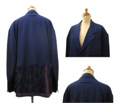 画像2: "Jean Paul GAULTIER" Design Tailored Jacket -made in ITALY-　NAVY　size L (表記 50) (2)