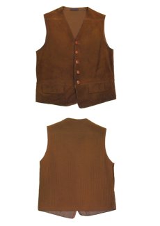 画像3: 1930's "Red and Bleel" Nubuck / Knit Vest　BROWN　size S - M (表記 不明) (3)