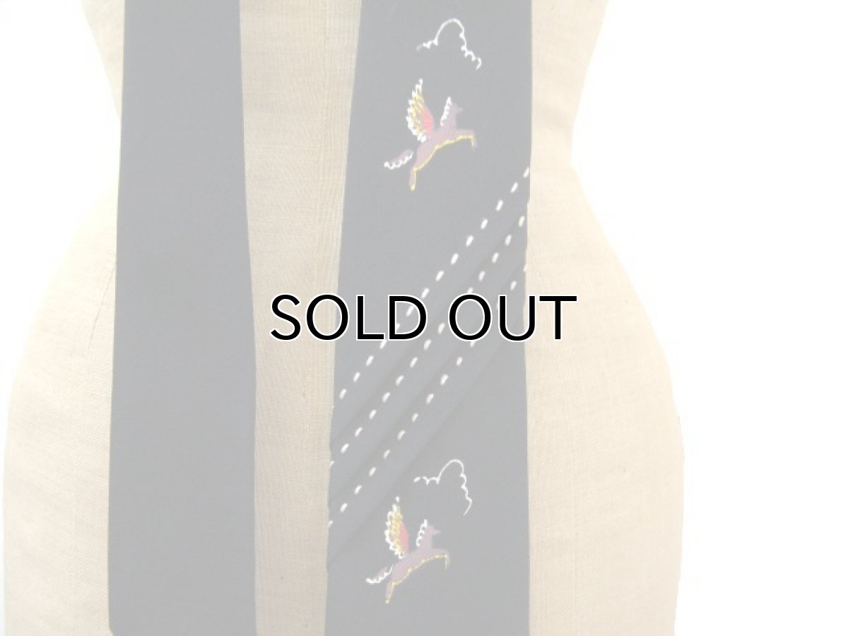 画像4: 1950's PENNEY'S "TOWN CRAFT" Regular Tie color : BLACK (4)