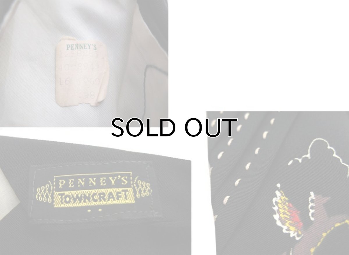 画像3: 1950's PENNEY'S "TOWN CRAFT" Regular Tie color : BLACK (3)