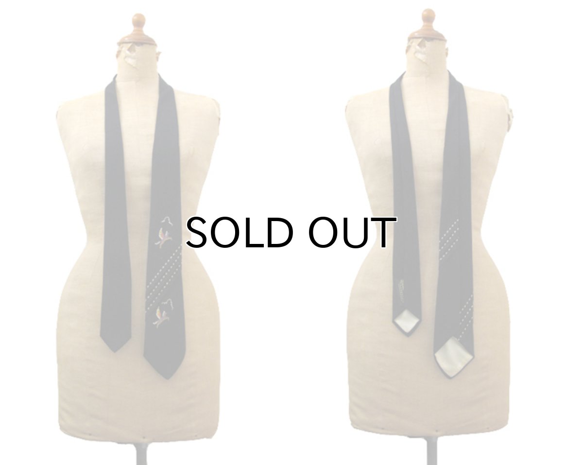 画像2: 1950's PENNEY'S "TOWN CRAFT" Regular Tie color : BLACK (2)