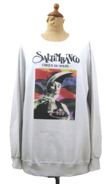 画像1: 1980's Jerzees "SALTIMBANCO" Sweat Shirts made in USA　White　size M (表記 L) (1)