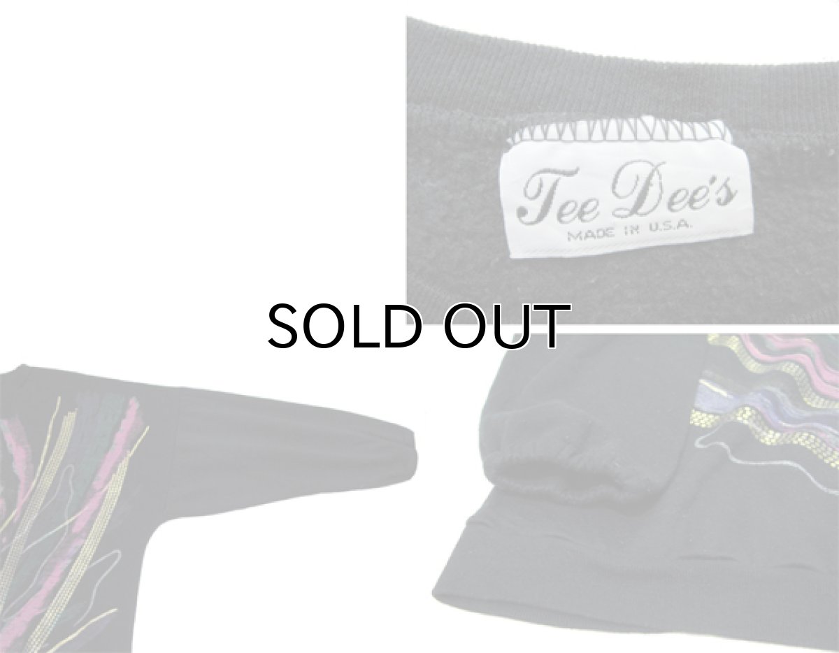 画像4: 1990's "Tee Dee's" Design Sweat Shirts -made in USA-　BLACK　size M (表記 M) (4)