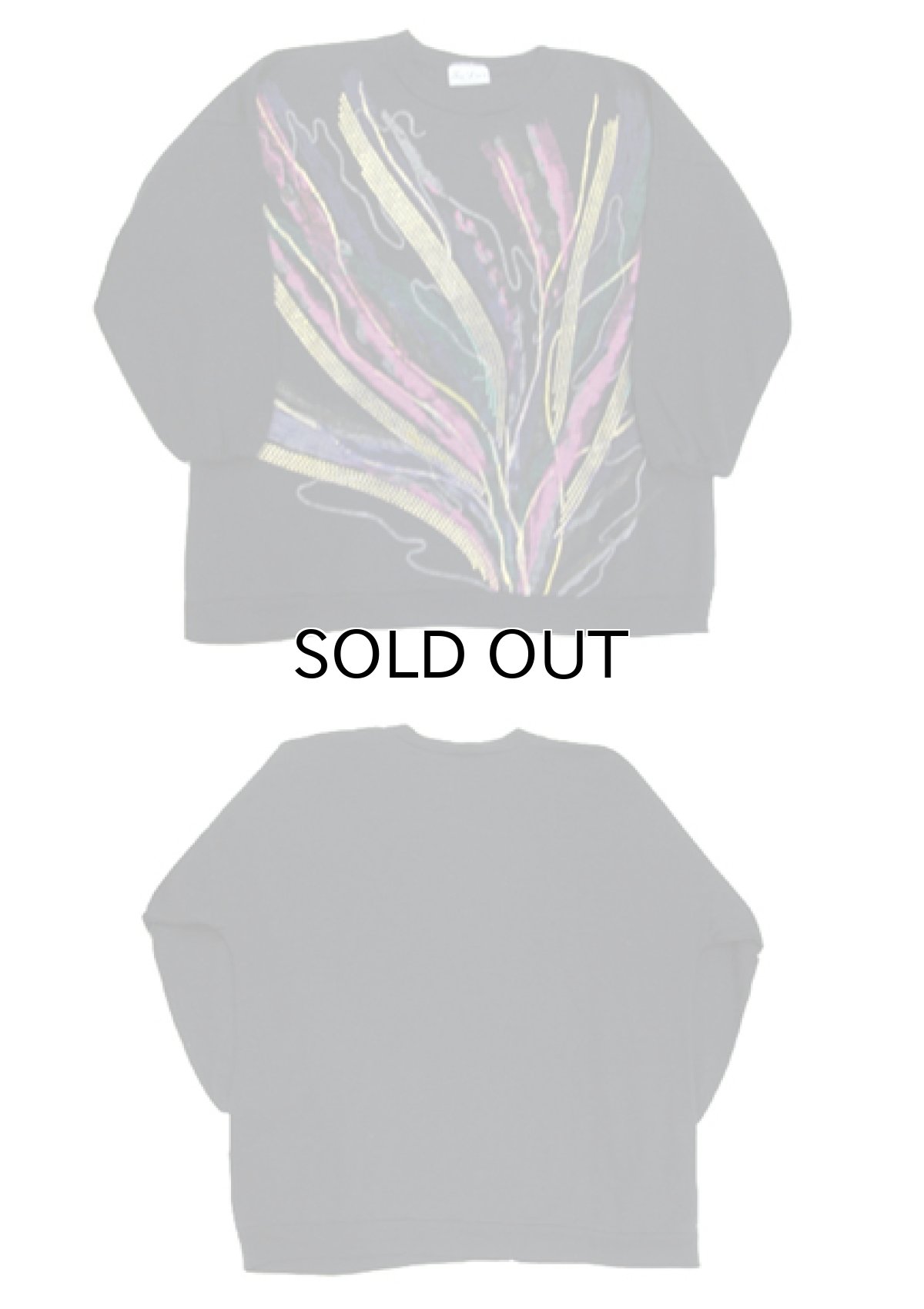 画像2: 1990's "Tee Dee's" Design Sweat Shirts -made in USA-　BLACK　size M (表記 M) (2)