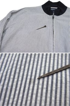 画像4: POLO GOLF "Ralph Lauren" Seersucker Zip Up Jacket　White / Grey Navy　size M - L (表記 M) (4)