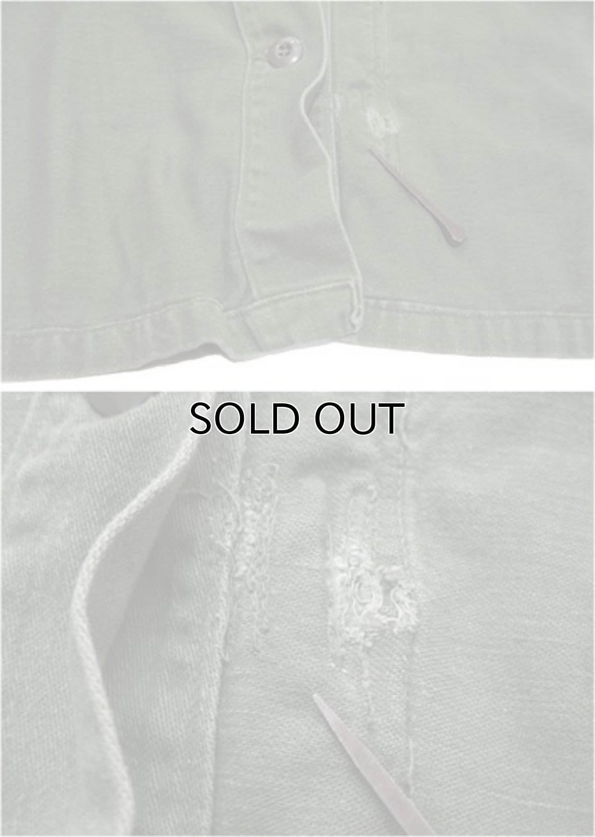 画像2: 1970's US Military Chemical Protect Linner Shirts OLIVE size M (表記 M) (2)