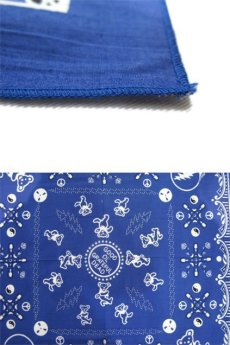 画像2: Grateful Dead Bandana "Bear"　Blue　55cm x 55cm (2)