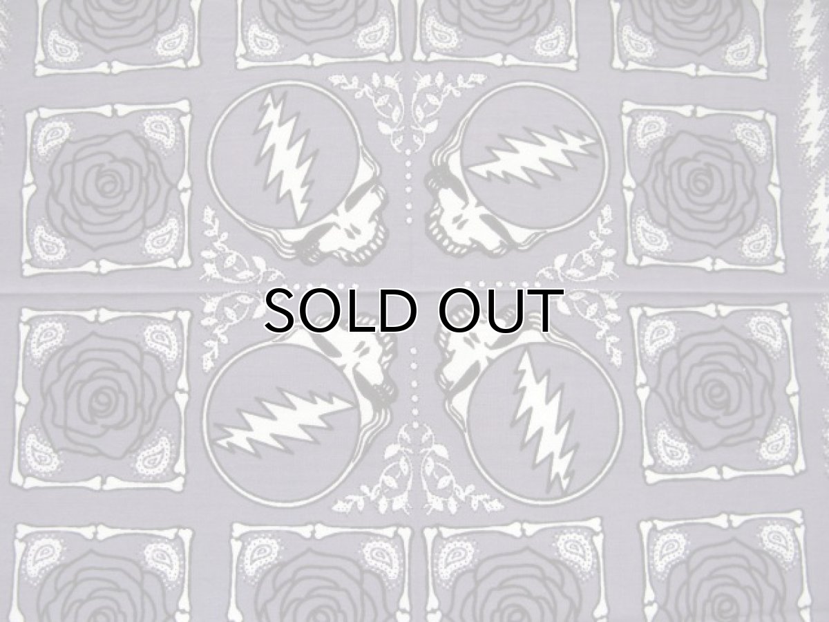 画像3: Grateful Dead Bandana "Rose"　Grey　55cm x 55cm (3)