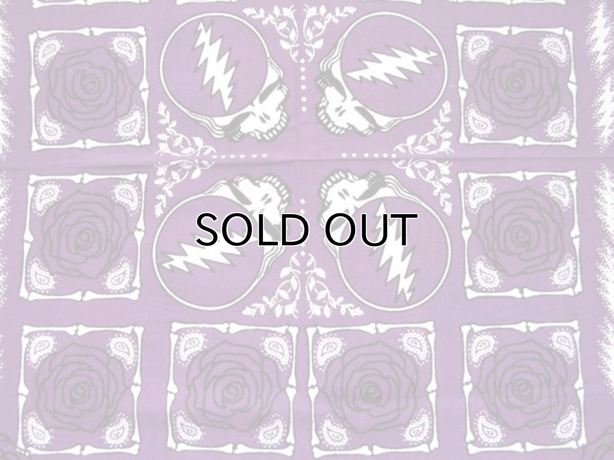 画像3: Grateful Dead Bandana "Rose"　Purple　55cm x 55cm (3)